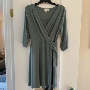Olive Green Wrap Dress